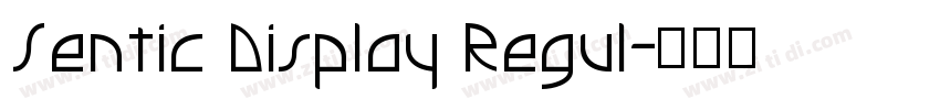 Sentic Display Regul字体转换 Sentic Display Regul字体转换